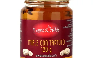 Confezione 3 vasetti miele al tartufo nero Borgunto - abbinamento dolce-salato tipico della gastronomia toscana artigianale