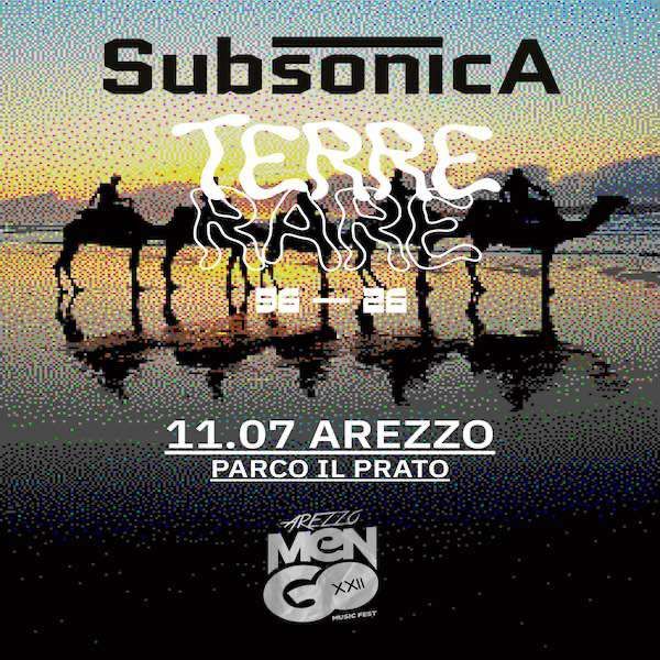 Subsonica Arezzo 2026 - 11 Luglio Mengo Music Fest al Prato di Arezzo - Locandina Ufficiale